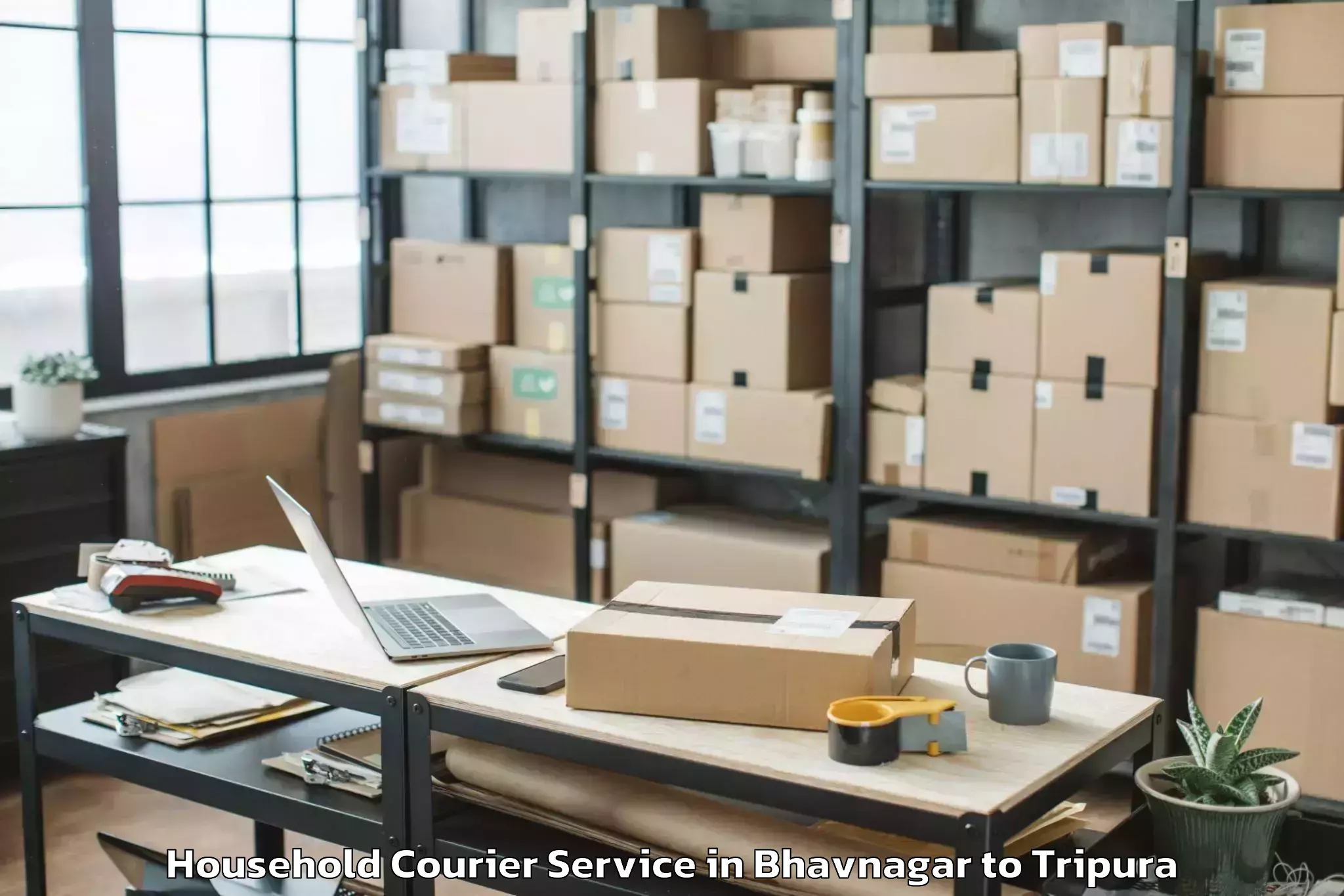 Trusted Bhavnagar to Barjala Household Courier